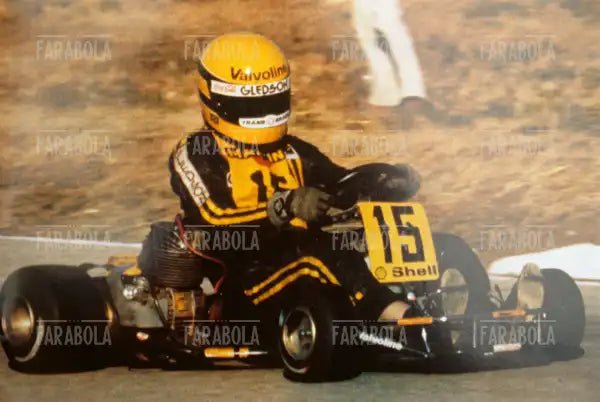 Ayrton Senna su kart della DAP, 1979 - Farabola Immagine digitale
