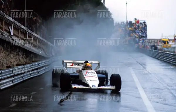 Ayrton Senna su Toleman, Gp di Monacok, 1984 - Farabola Immagine digitale
