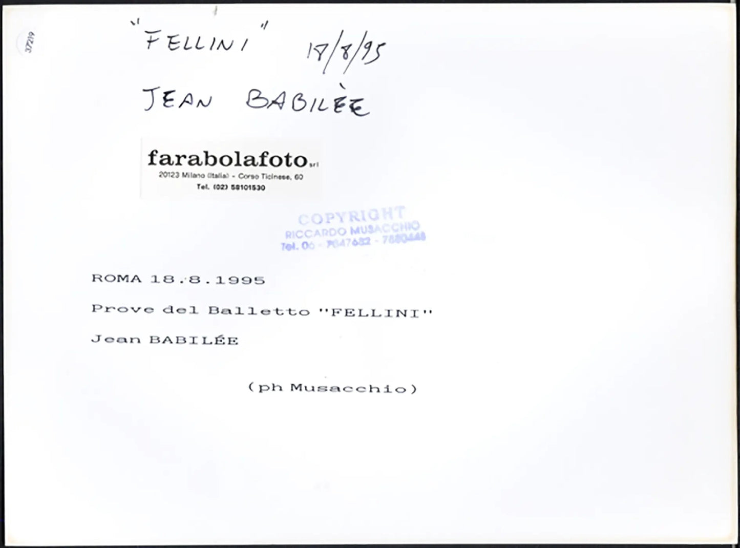 Babilée balletto Fellini 1995 Ft 37219 - Stampa 24x18 cm - Farabola Stampa ai sali d'argento