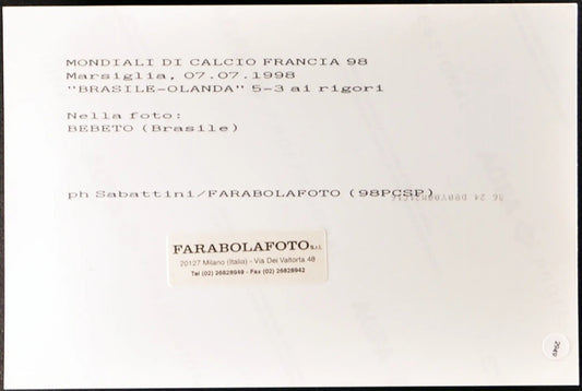 Bebeto Mondiali Francia 98 Ft 2949 - Farabola Stampa ai sali d'argento