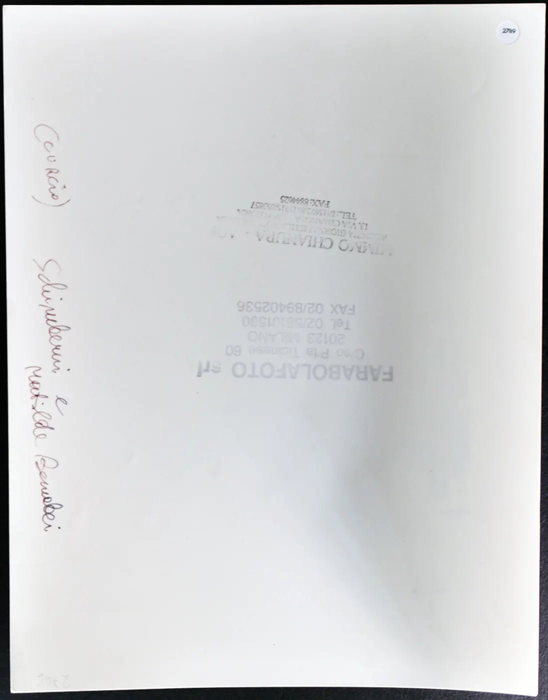Bernabei e Schimberni anni 90 Ft 2789 - Stampa 24x30 cm - Farabola Stampa ai sali d'argento