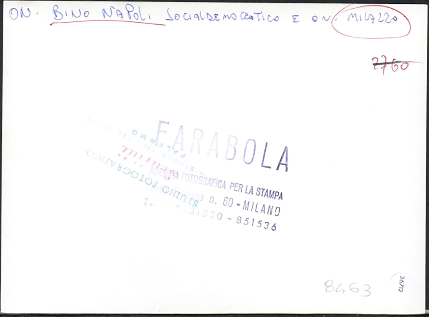 Bino Napoli PSDI anni 60 Ft 36712 - Stampa 13x18 cm - Farabola Stampa ai sali d'argento