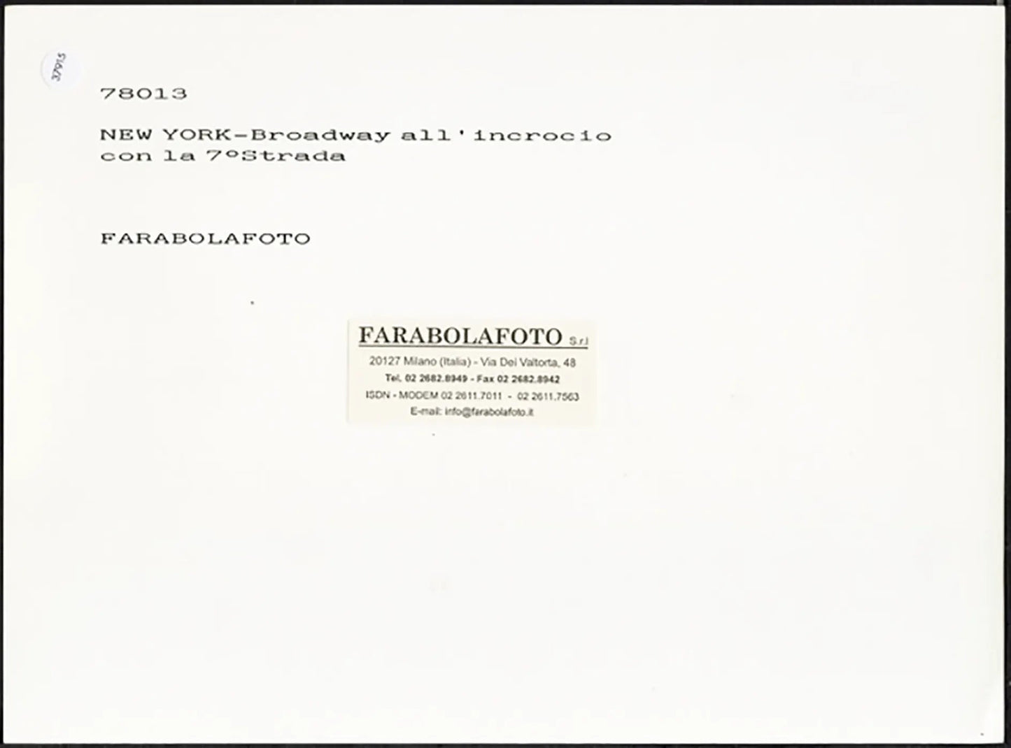 Broadway incrocio 7° Strada New York anni 60 Ft 37915 - Stampa 24x18 cm - Farabola Stampa ai sali d'argento