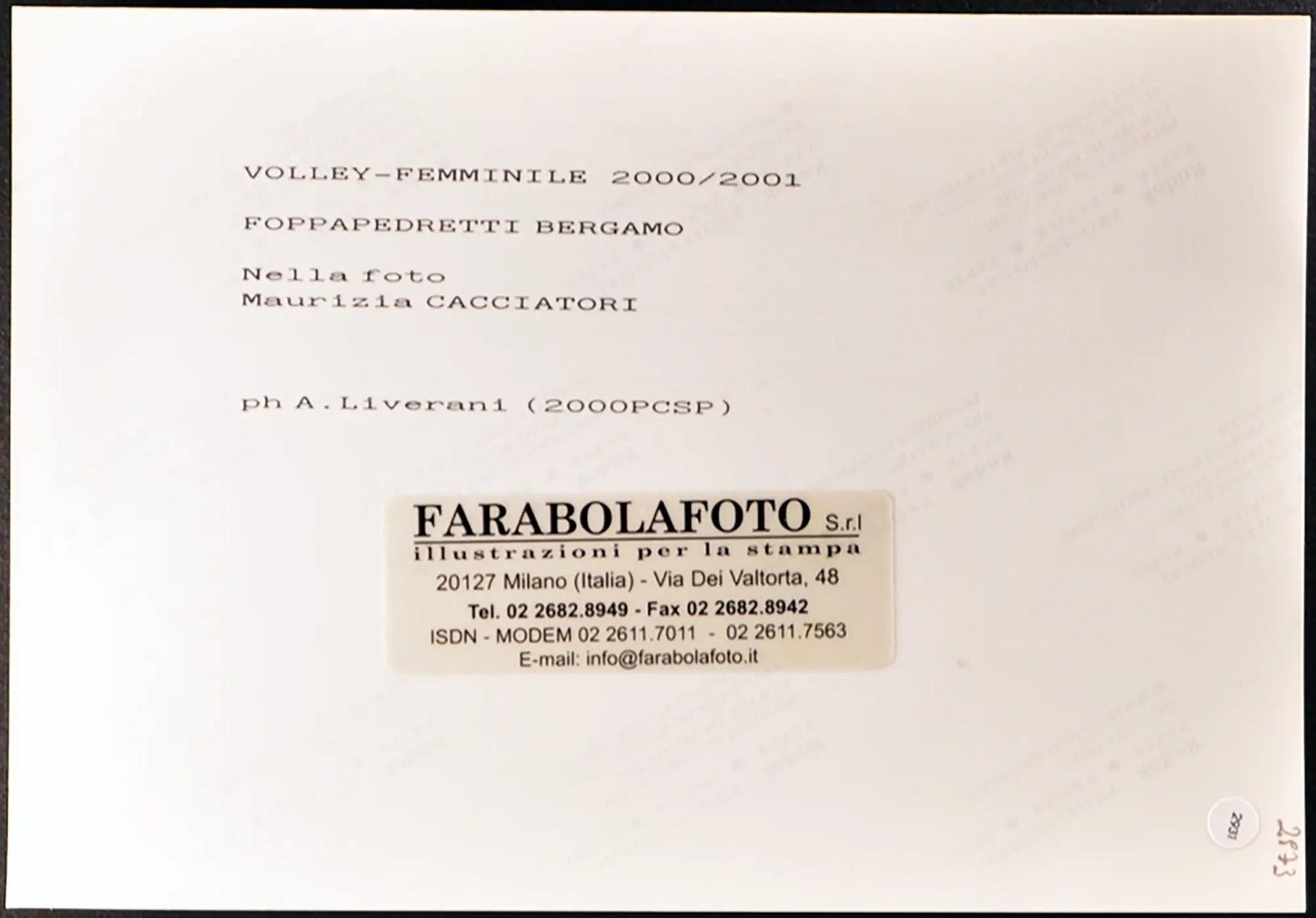 Cacciatori Foppapedretti Bergamo 2001 Ft 2931 - Stampa 24x18 cm - Farabola Stampa digitale
