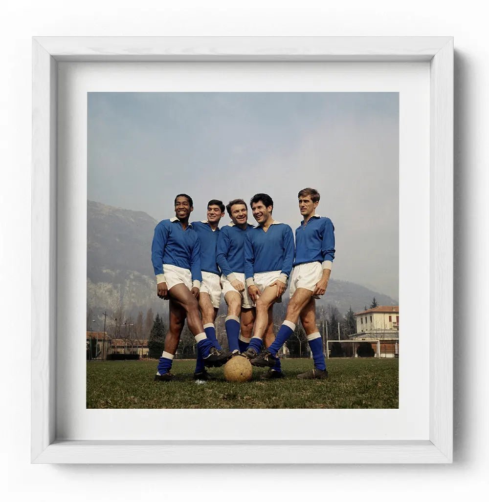 Cané, Juliano, Altafini, Sivori e Postiglione, Napoli 1966 - Farabola Fotografia