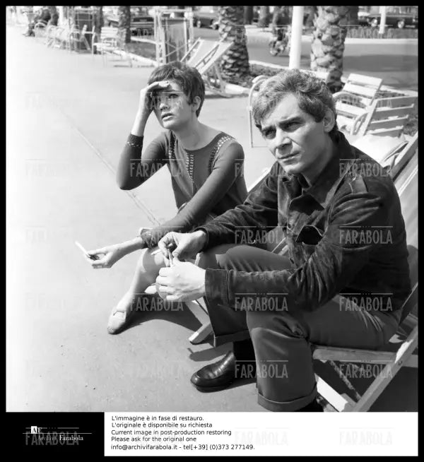 Carla Gravina e Gian Maria Volontè, Festival di Cannes, 1967 - Farabola Immagine digitale