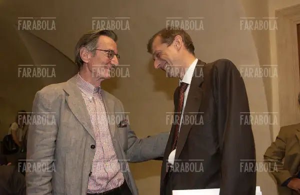 Carlo Lizzani e Piero Fassino, Roma, 2002 - Farabola Immagine digitale