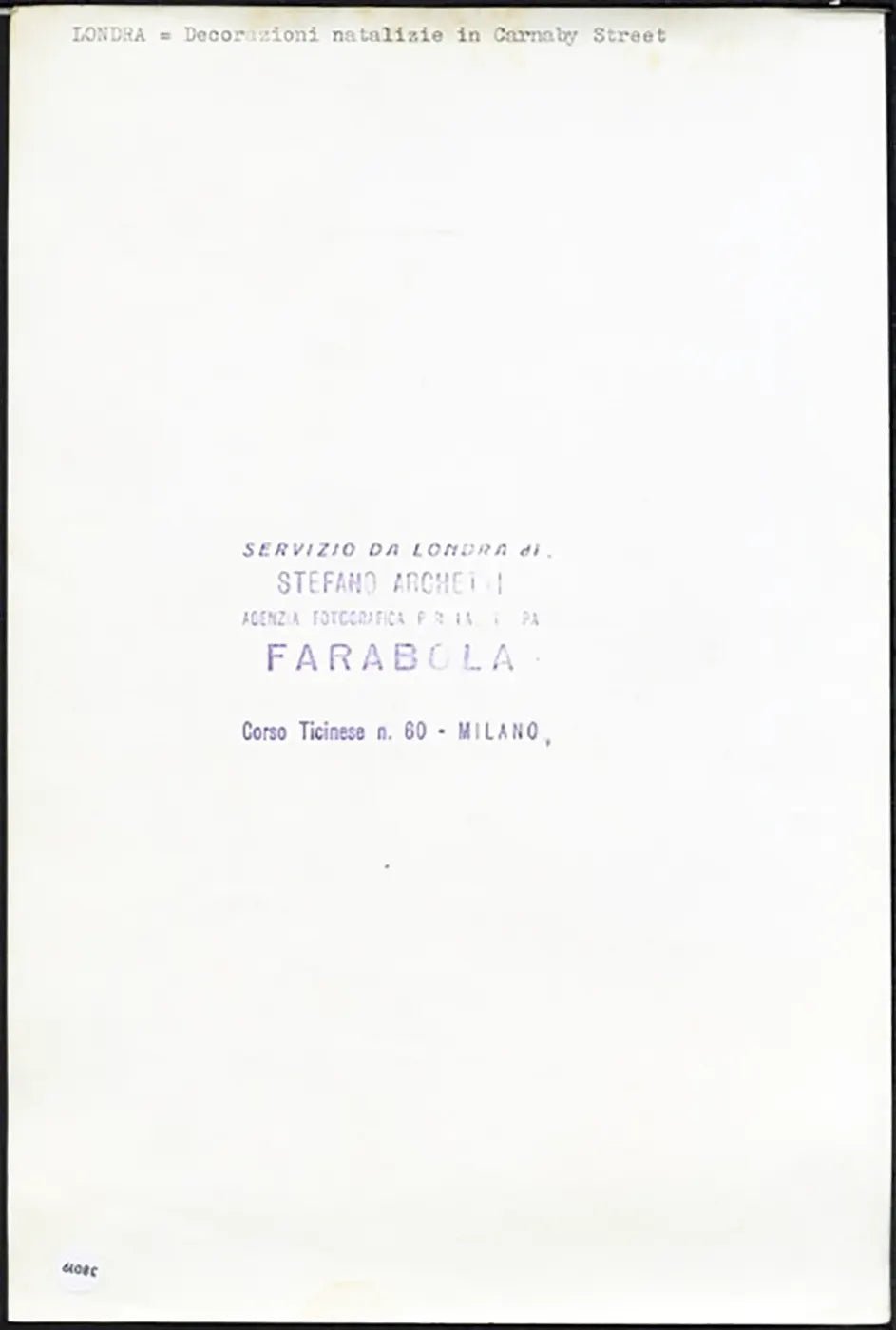 Carnaby Street a Natale Londra anni 60 Ft 38019 - Stampa 27x18cm - Farabola Stampa ai sali d'argento