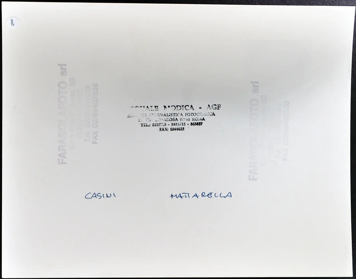 Casini e Mattarella anni 90 Ft 2764 - Stampa 24x30 cm - Farabola Stampa ai sali d'argento