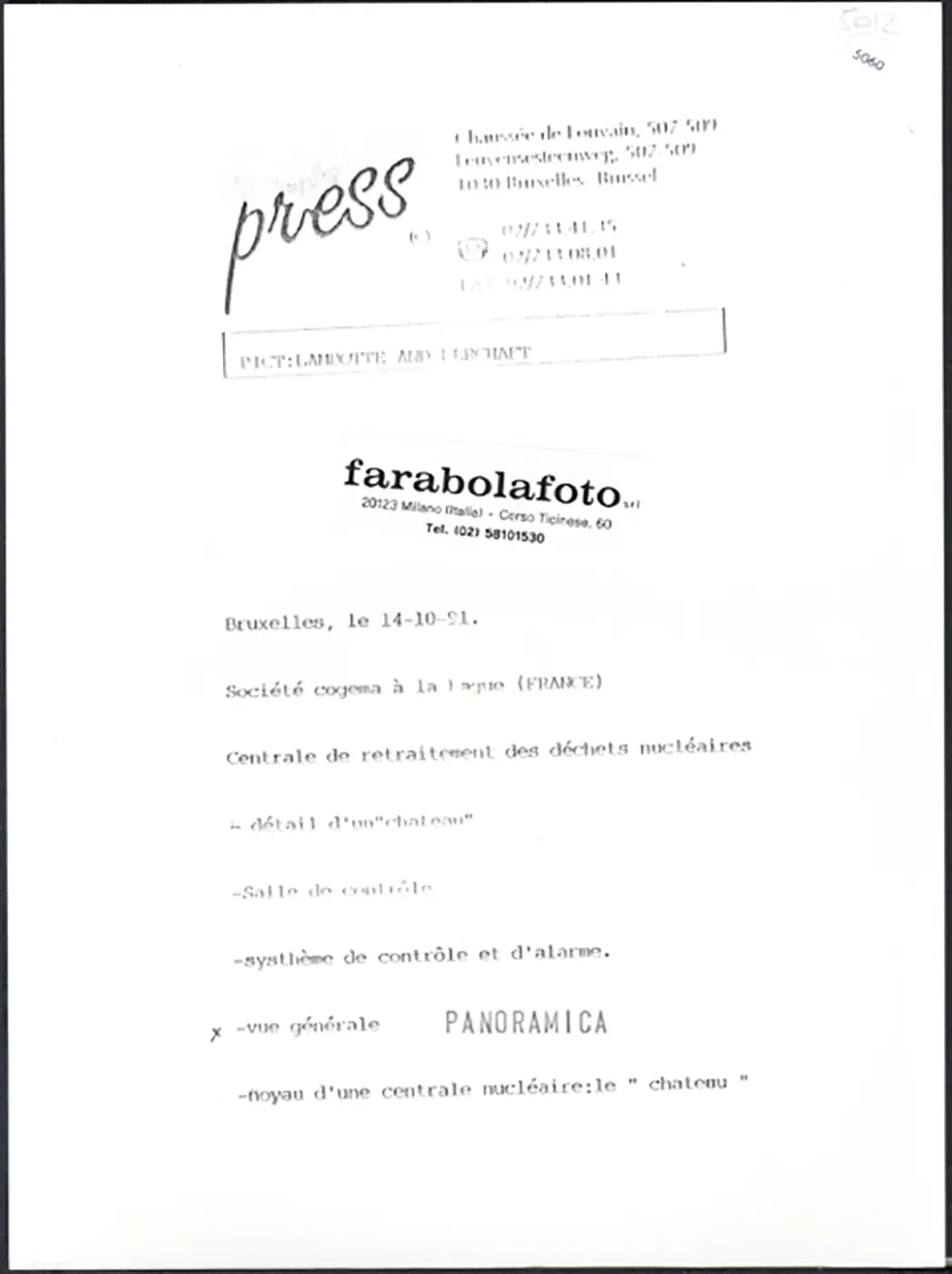 Centrale trattamento rifiuti nucleari 1991 Ft 5060 - Farabola Stampa ai sali d'argento