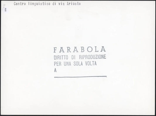 Centro linguistico via Ariosto anni 60 Ft 3214 - Stampa 24x18 cm