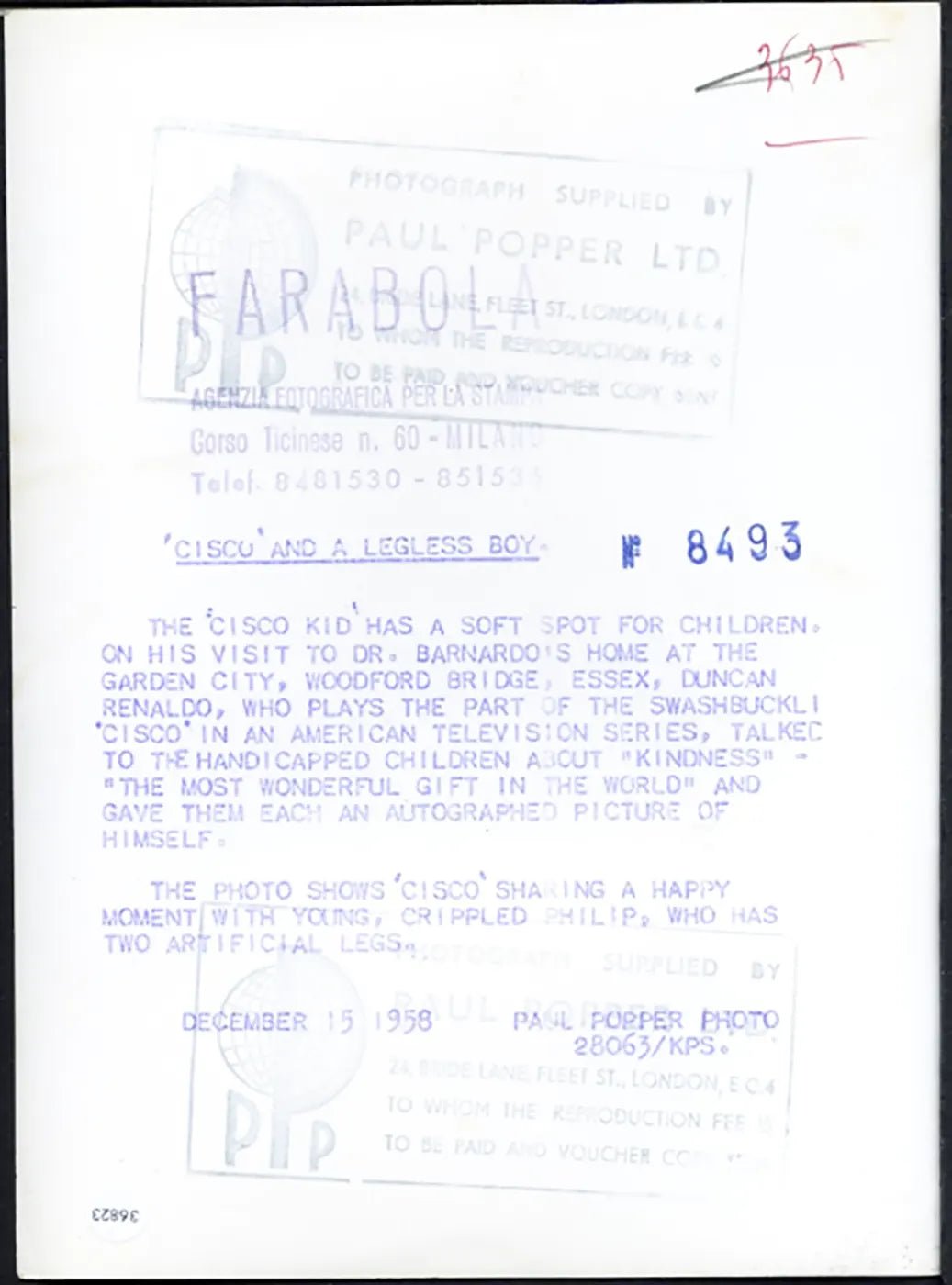 Cisco Kid (Duncan Renaldo) 1958 Ft 36823 - Stampa 20x15 cm - Farabola Stampa ai sali d'argento