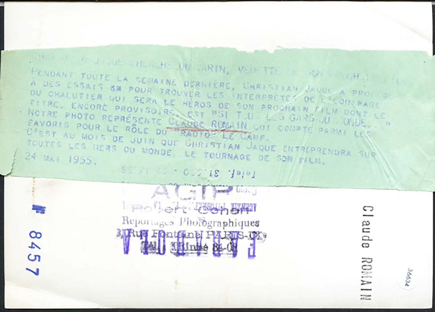 Claude Romain 1955 Ft 36634 - Stampa 13x18 cm - Farabola Stampa ai sali d'argento