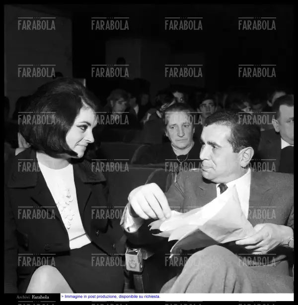 Cocki Mazzetti ed Enzo Tortora, Anteprima del disco, Milano, 1965 - Farabola Immagine digitale