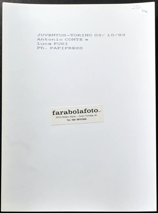 Conte e Fusi Juventus 1993 Ft 2554 - Stampa 24x18 cm - Farabola Stampa ai sali d'argento