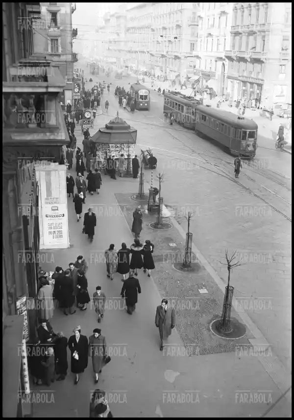 Corso Buenos Aires, Milano, 1950 - Farabola Immagine digitale
