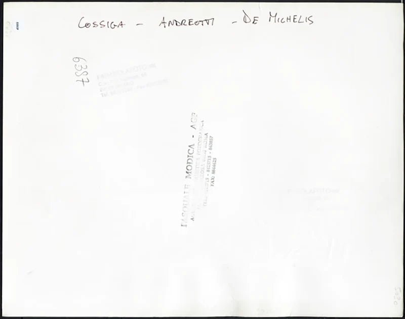Cossiga, Andreotti e De Michelis anni 90 Ft 4989 - Stampa 20x30 cm - Farabola Stampa ai sali d'argento