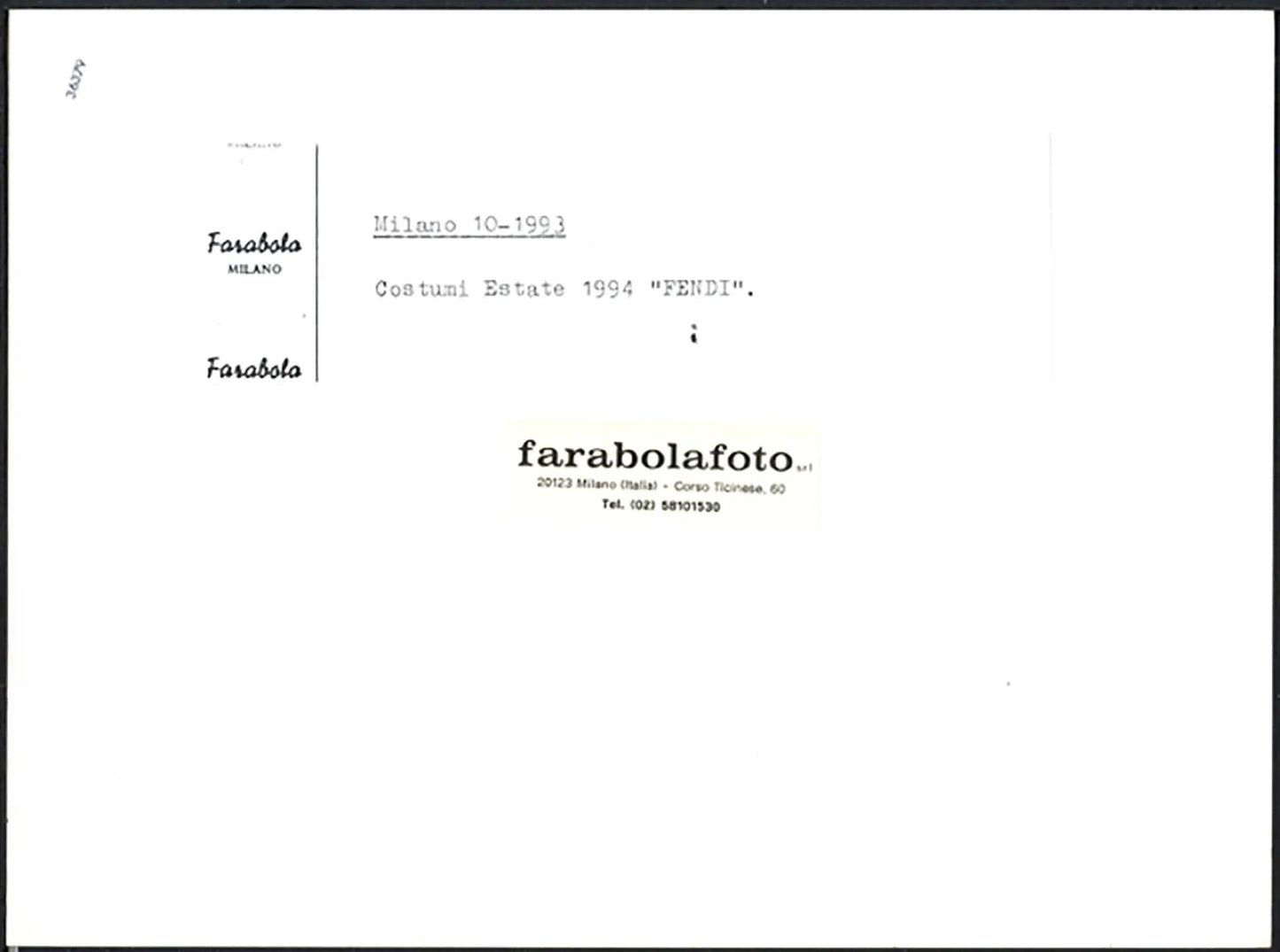 Costumi da bagno Fendi 1993 Ft 36379 - Stampa 24x18 cm - Farabola Stampa ai sali d'argento