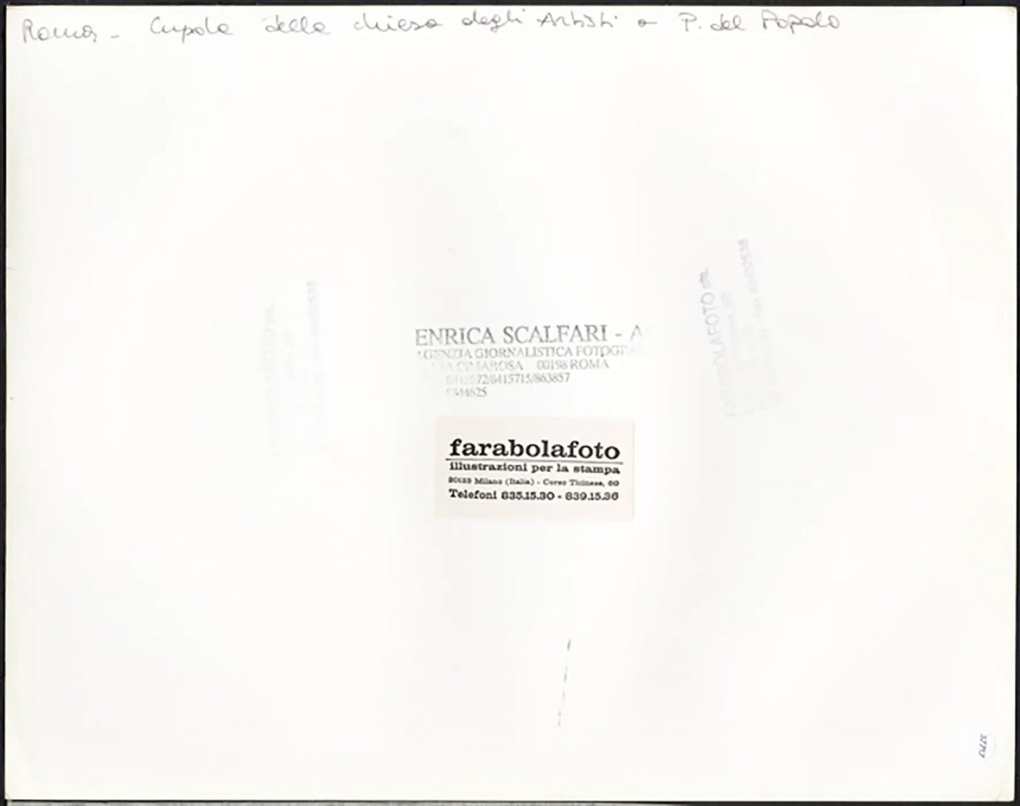 Cupola delle chiesa degli Artisti Roma anni 90 Ft 37717 - Stampa 24x30 cm - Farabola Stampa ai sali d'argento