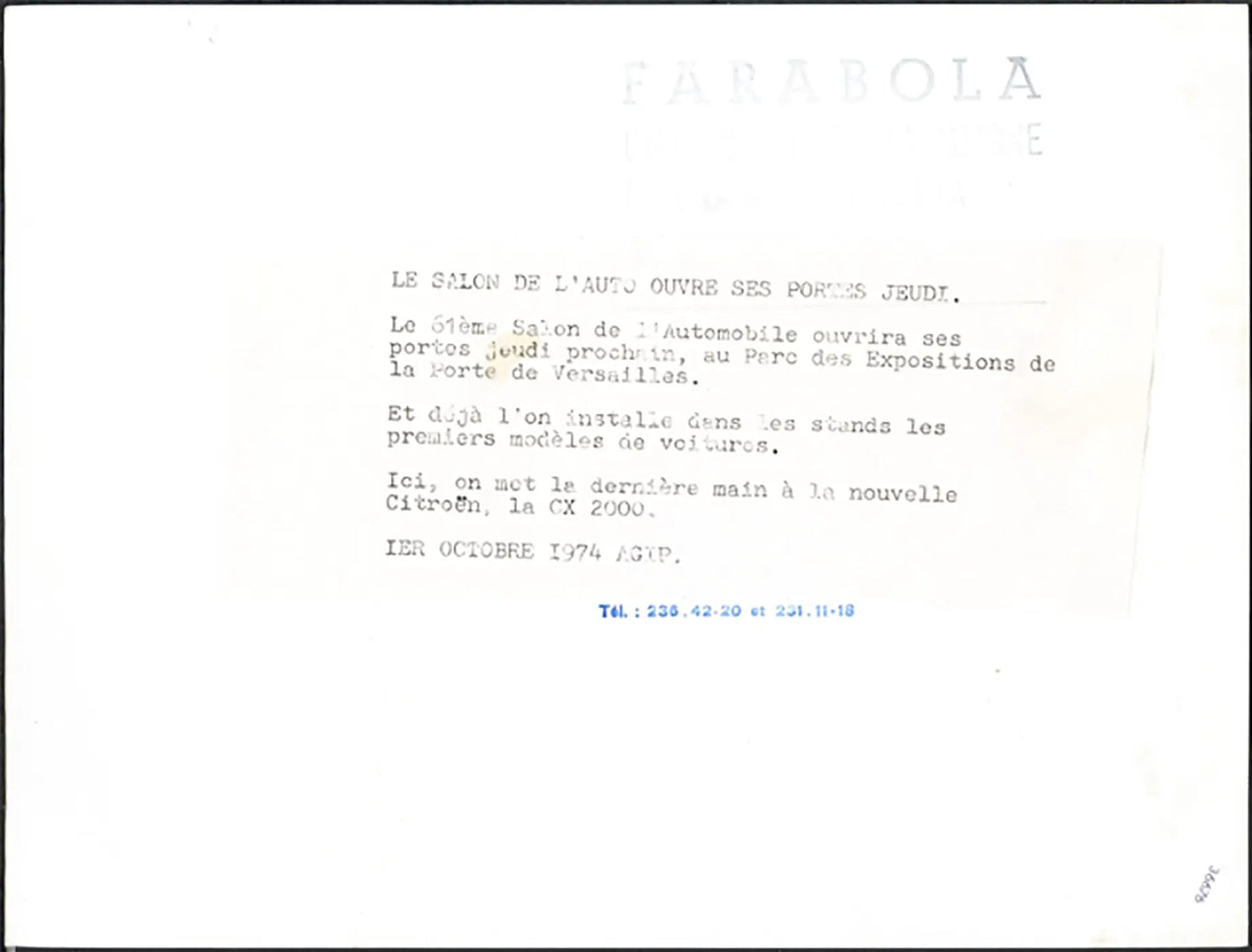 Daimler Double Salone Auto Parigi 1974 Ft 36676 - Stampa 24x18 cm - Farabola Stampa ai sali d'argento