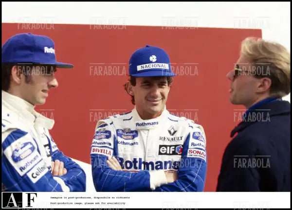 Damon Hill e Ayrton Senna, piloti Willias, 1994 - Farabola Immagine digitale