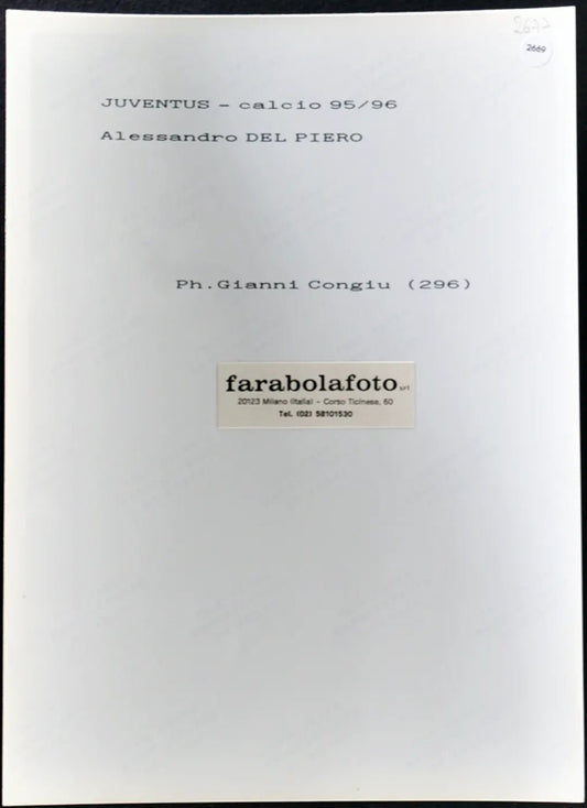 Del Piero Juventus 1995-1996 Ft 2669 - Stampa 24x18 cm - Farabola Stampa ai sali d'argento