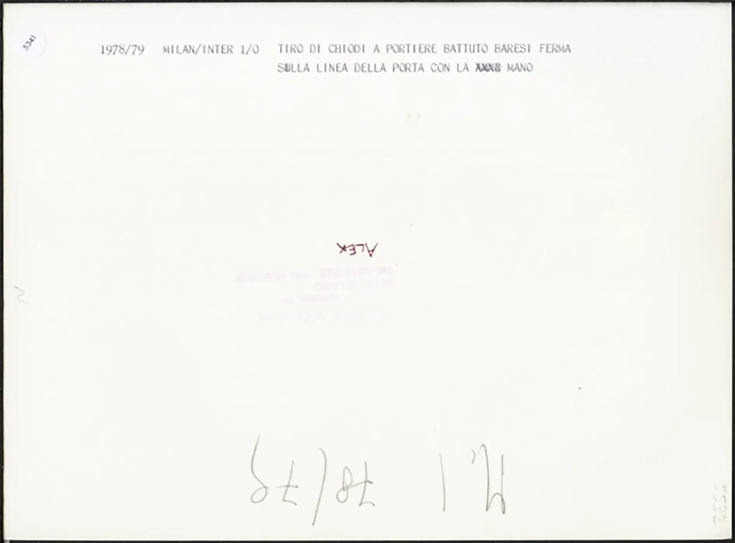 Derby di Milano Chiodi e Baresi 1978 Ft 5341 - Stampa 24x18 cm - Farabola Stampa ai sali d'argento