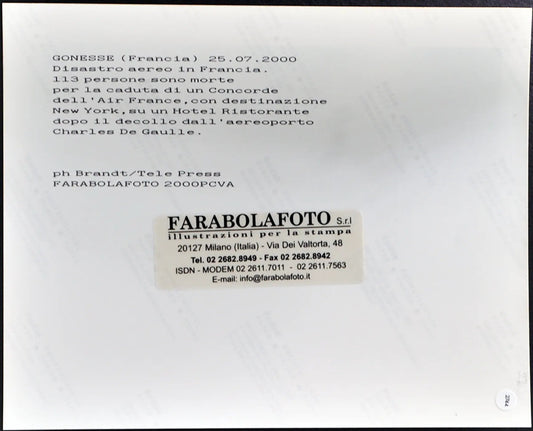 Disastro aereo del Concorde 2000 Ft 2744 - Stampa 24x18 cm - Farabola Stampa digitale