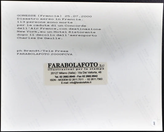 Disastro aereo del Concorde 2000 Ft 2747 - Stampa 24x18 cm - Farabola Stampa digitale