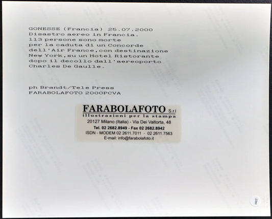 Disastro aereo del Concorde 2000 Ft 2749 - Stampa 24x18 cm - Farabola Stampa digitale