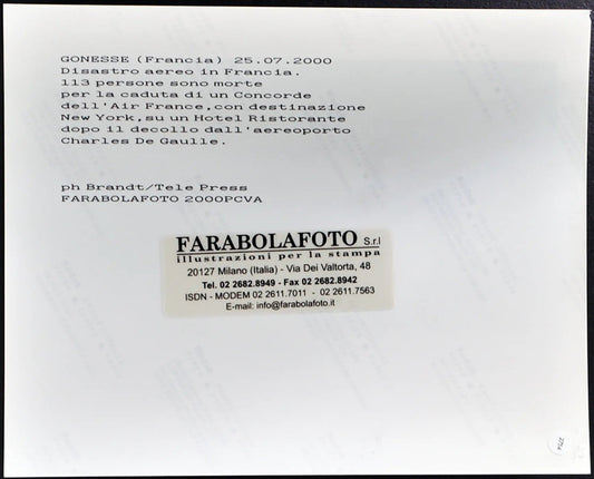 Disastro aereo del Concorde 2000 Ft 2754 - Stampa 24x18 cm - Farabola Stampa digitale