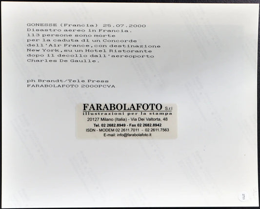 Disastro aereo del Concorde 2000 Ft 2755 - Stampa 24x18 cm - Farabola Stampa digitale