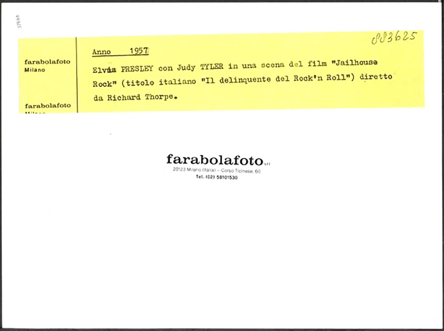 Elvis Presley e Judy Tyler 1957 Ft 37886 - Stampa 24x18 cm - Farabola Stampa ai sali d'argento