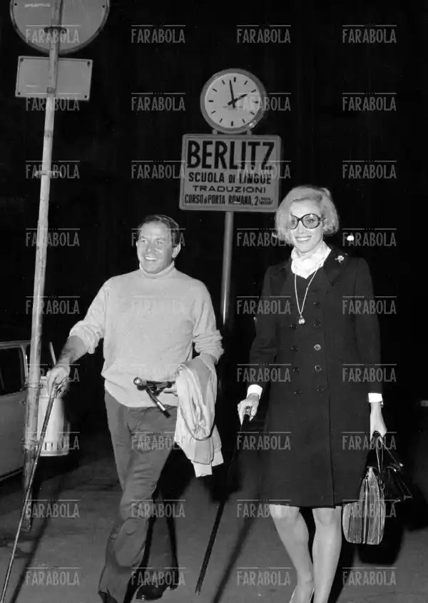 Enrico Maria Salerno e Alice Kessler, Milano, 1968 - Farabola Immagine digitale