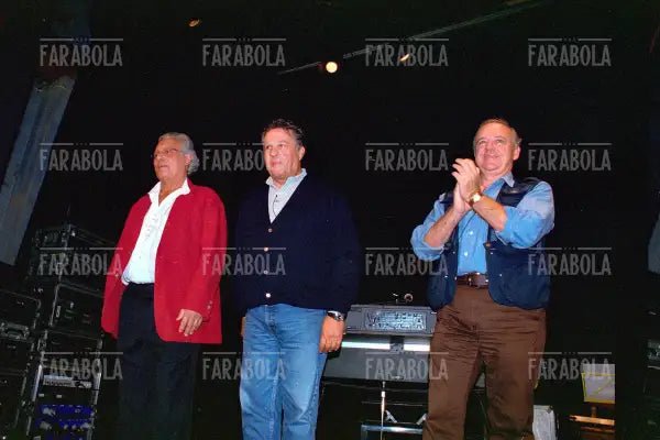 Enzo Jannacci, Renato Pozzetto e Cochi Ponzoni, Milano, 2001 - Farabola Immagine digitale