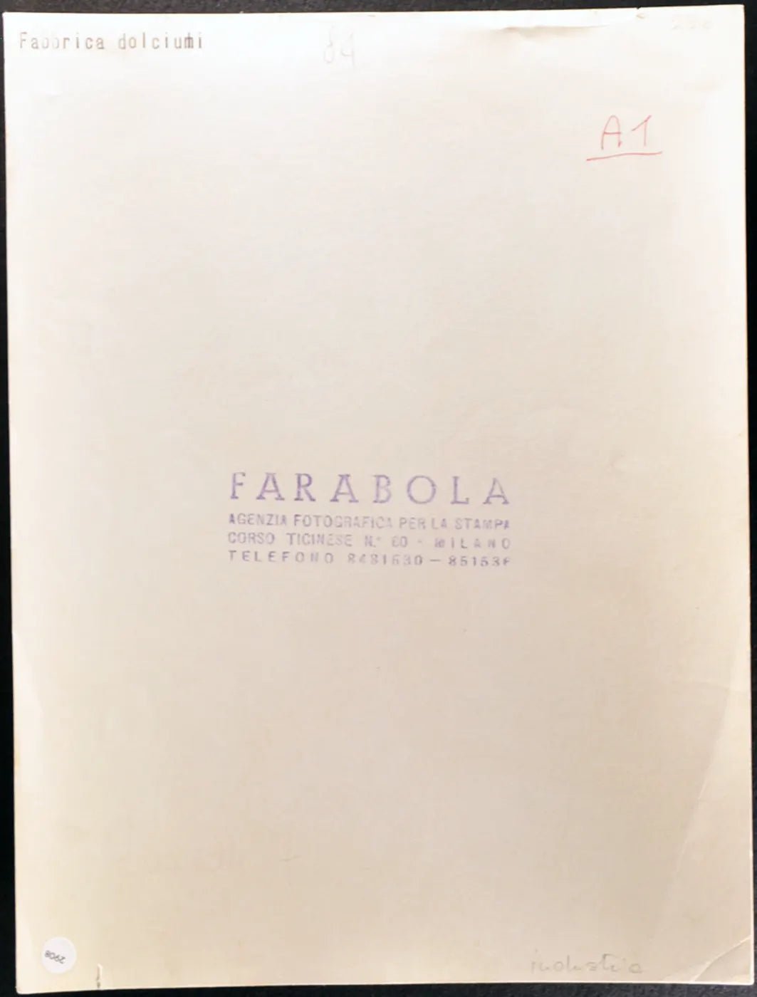 Fabbrica di dolciumi anni 60 Ft 2908 - Stampa 21x27 cm - Farabola Stampa ai sali d'argento