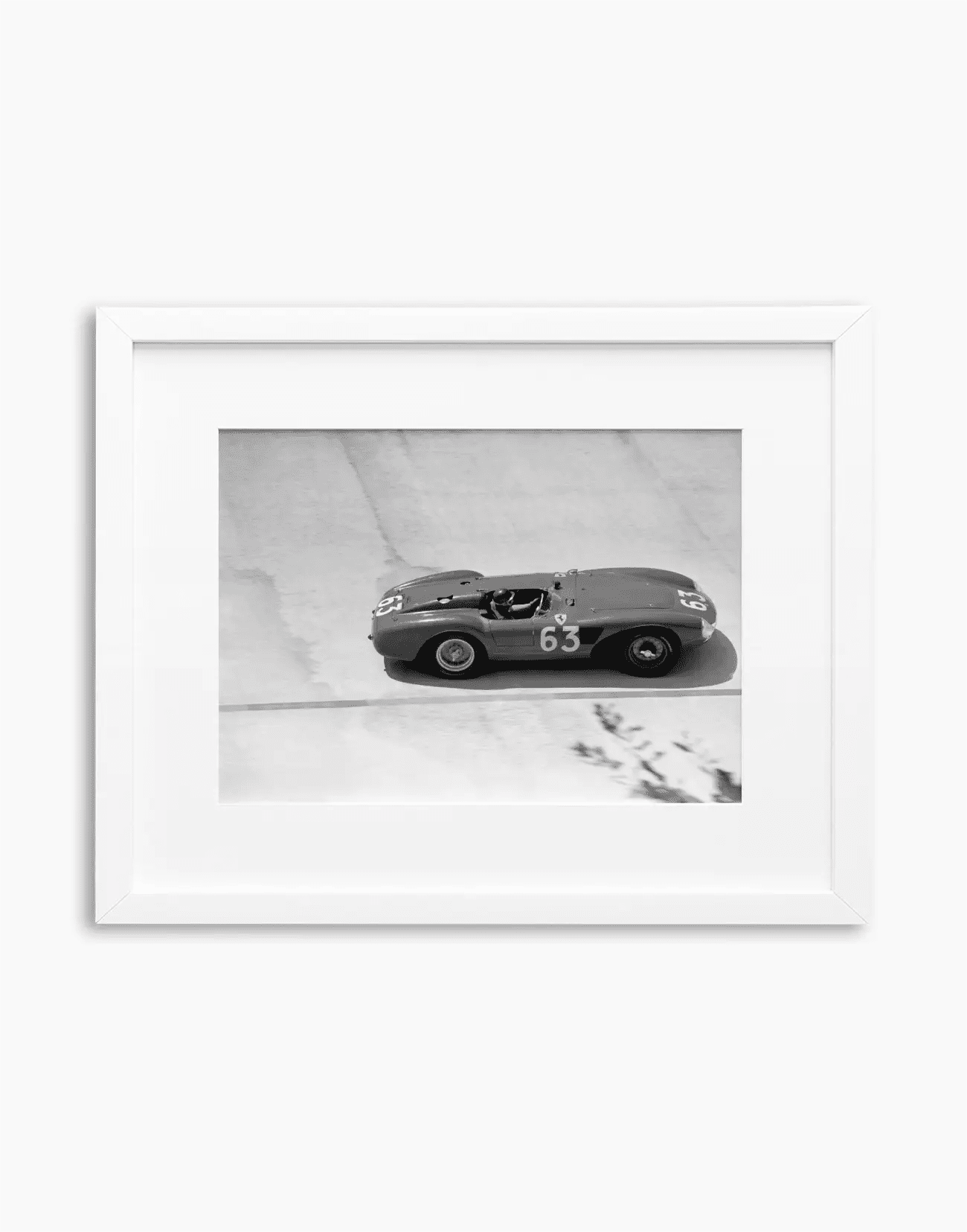 Fangio su Ferrari, Gp di Supercortemaggiore 1956 - Farabola WhiteWall App Product