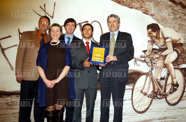 Faustino e Marina Coppi, Gilberto Simone, Massimo Merlano, Premio Bici d'Oro, 2002 - Farabola Immagine digitale