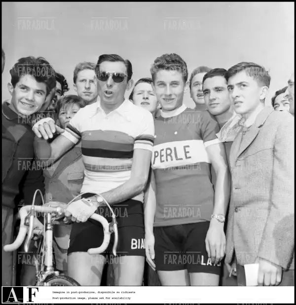 Fausto Coppi e Jacques Anquetil, Trofeo Baracchi, 1953 - Farabola Immagine digitale