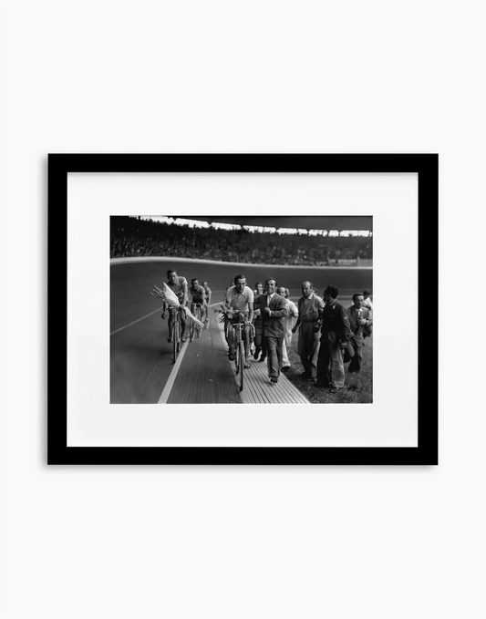 Fausto Coppi, Giro d'Italia 1947 — stampa fine art con cornice nera