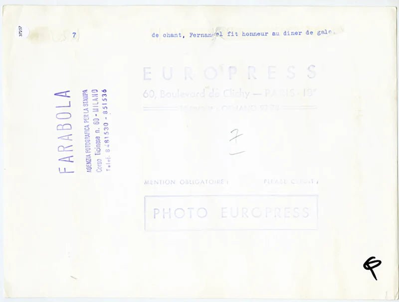 Fernandel a una cena di gala anni 60 Ft 37257 - Stampa 20x25 cm - Farabola Stampa ai sali d'argento