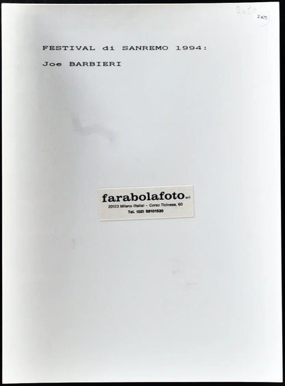 Festival di Sanremo 1994 Joe Barbieri Ft 2473 - Stampa 24x18 cm - Farabola Stampa ai sali d'argento