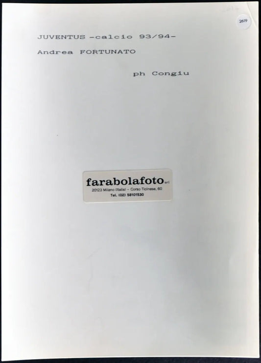 Fortunato Juventus 1993-1994 Ft 2619 - Stampa 24x18 cm - Farabola Stampa ai sali d'argento