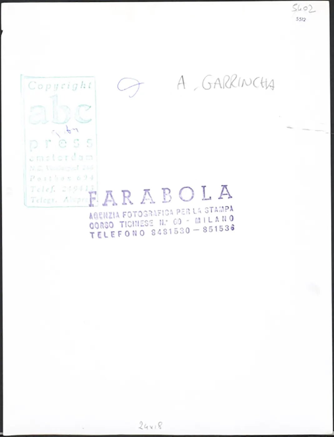 Garrincha con Elza Soares Brasile 1964 Ft 5512 - Stampa 24x18 cm - Farabola Stampa ai sali d'argento