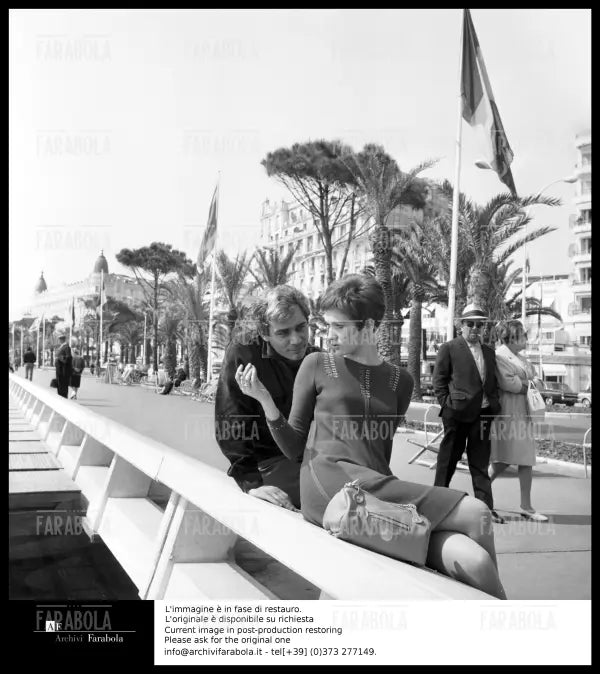 Gian Maria Volontè e Carla Gravina, Festival di Cannes, 1967 - Farabola Immagine digitale