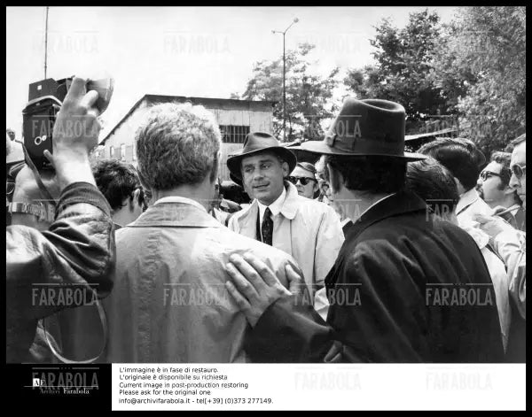 Gian Maria Volonté in una scena del film Il caso Mattei, 1972 - Farabola Immagine digitale