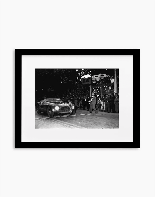 Giannino Marzotto su Ferrari, Mille Miglia 1953 - Farabola WhiteWall App Product