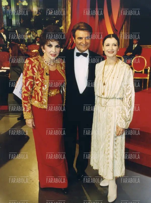Gina Lollobrigida, Paolo Limiti e Carla Fracci, Speciale Tosca, 2000 - Farabola Immagine digitale
