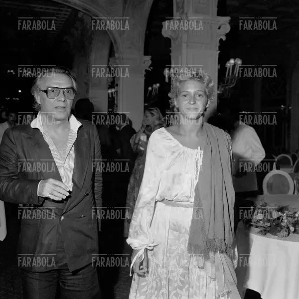 Giorgio Albertazzi ed Elisabetta Pozzi, Festival di Venezia, 1975 - Farabola Immagine digitale