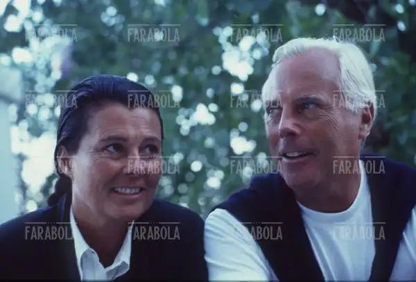 Giorgio Armani con la sorella Rosanna, anni 90 - Farabola Immagine digitale